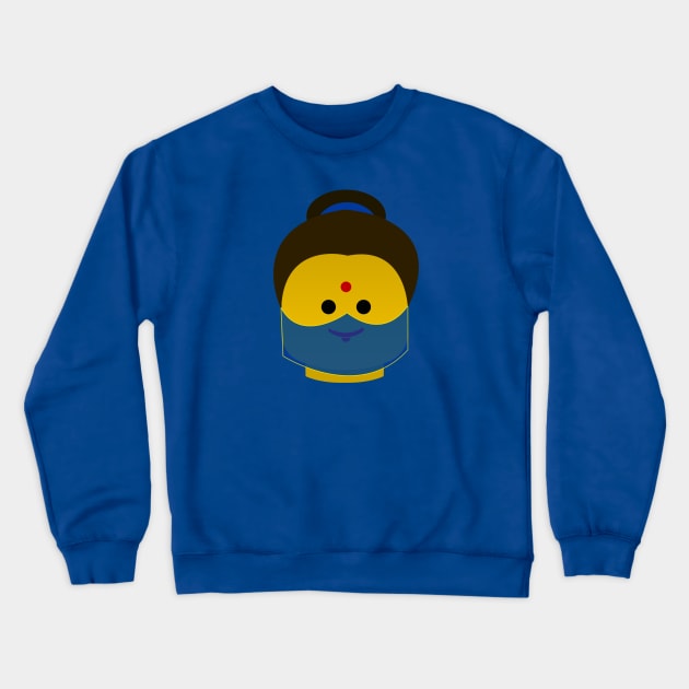 Lego head Indian Girl Crewneck Sweatshirt by ShockDesign